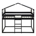 thumbnail image 3 of Kidkapers Quaint Twin House Bunk Bed: Wood Floor Frame with Tent, Kids' Playhouse Bed, Noise-Free, No Box Spring Needed, Espresso Finish, 3 of 5
