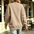 thumbnail image 7 of Women's Casual Snap Button Cardigan Jacket, Long Sleeve Crew Neck Lightweight Sweatshirt Coat with Pockets, Solid Color Fall Outerwear, 7 of 7