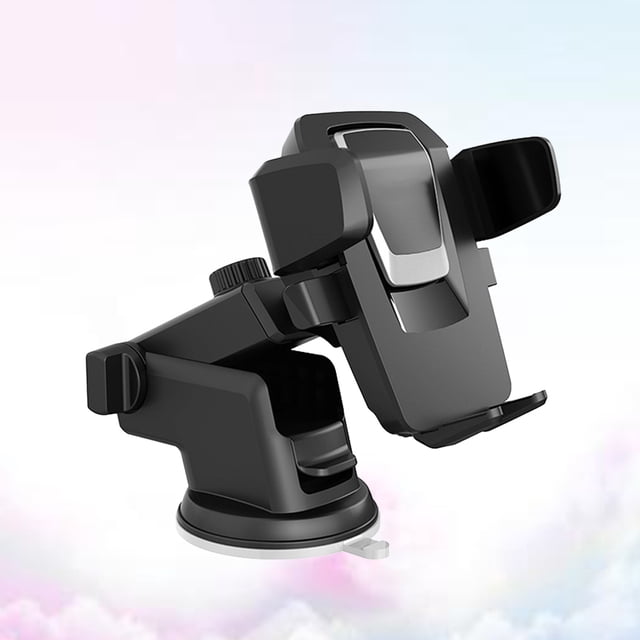 BEADCEST Support de Téléphone pour Voiture, Ventouse, Support GPS en Silicone Argenté 1Ensemble