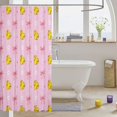 thumbnail image 3 of Manfei Pink Ribbon Bows Shower Curtain 72Wx78L,Loves Print Baseball Bath Curtain, 3 of 5