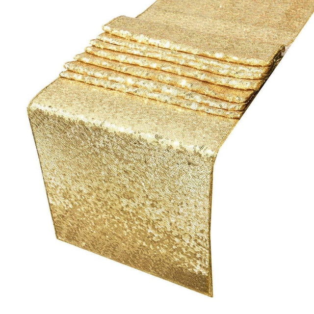 Camino de mesa con lentejuelas brillantes, decoración de mantel, para fiesta de boda, Navidad, 30x180cm