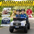 thumbnail image 3 of Kids House Carrito Electrico Montable para Niños Turbo Cruiser, Diseño de Policia, Color Blanco, Carrito de Control Remoto y Manejo Directo, con Luces, Estereo y Pedales Funcionales, 3 of 8