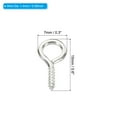 thumbnail image 2 of Uxcell 4mm ID x 15mm L Screw Eyes Pin Mini Small Eye Hooks Silver 300 Pack, 2 of 6