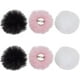 thumbnail image 1 of 6 unidades en 3 colores para zapatos: broches desmontables con pompón de peluche, clips esponjosos para zapatos, pompón de pelo., 1 of 6