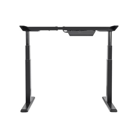 Monoprice Height Adjustable Sit-Stand Riser Table Desk Frame - Black With Electric Dual Motor, Compatible With Desktops From 43in-87in Wide