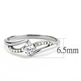 thumbnail image 2 of Women's Stainless Steel High polished CZ Clear 1.29(g) Engagement Ring, 2 of 2