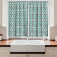 thumbnail image 2 of Ambesonne Ethnic Kitchen Curtains, Mosaic Mandala Oriental Folk, 55"x45", Turquoise Coral and Dark Grey, 2 of 3