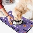 thumbnail image 2 of Halloween Pumpkin Ghost Dog Food Mats for Floors Absorbent No-Slip 17x30 Inch Cat Food Mat Evil Pumpkin Ghost Pet Feeding Mat Dog Water Bowl Mat for Messy Drinker, 2 of 7