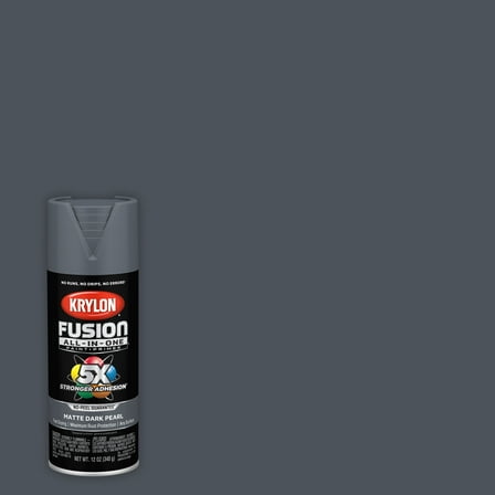Krylon K02937007 Krylon Fusion All-In-One Dark Pearl Matte 12 oz. Spray Paint, Multi-Surface, (1 Piece, 1 Pack)