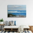 thumbnail image 6 of Framed Blue Coastal Beach Seagull Bird Paintings Trendy Calming Tropical Ocean Beachy Cool Canvas Wall Art For Living Room Elegant Botanical Bathroom Wall Decor Prints Ready To Hang(12''''x16''''), 6 of 6