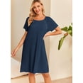 thumbnail image 7 of Avidlove Women Maternity Nursing Nightgown with Button Short Sleeve Nursing Dress for Breastfeeding Labor and Delivery Gown for Hospital S-XXL, 7 of 7