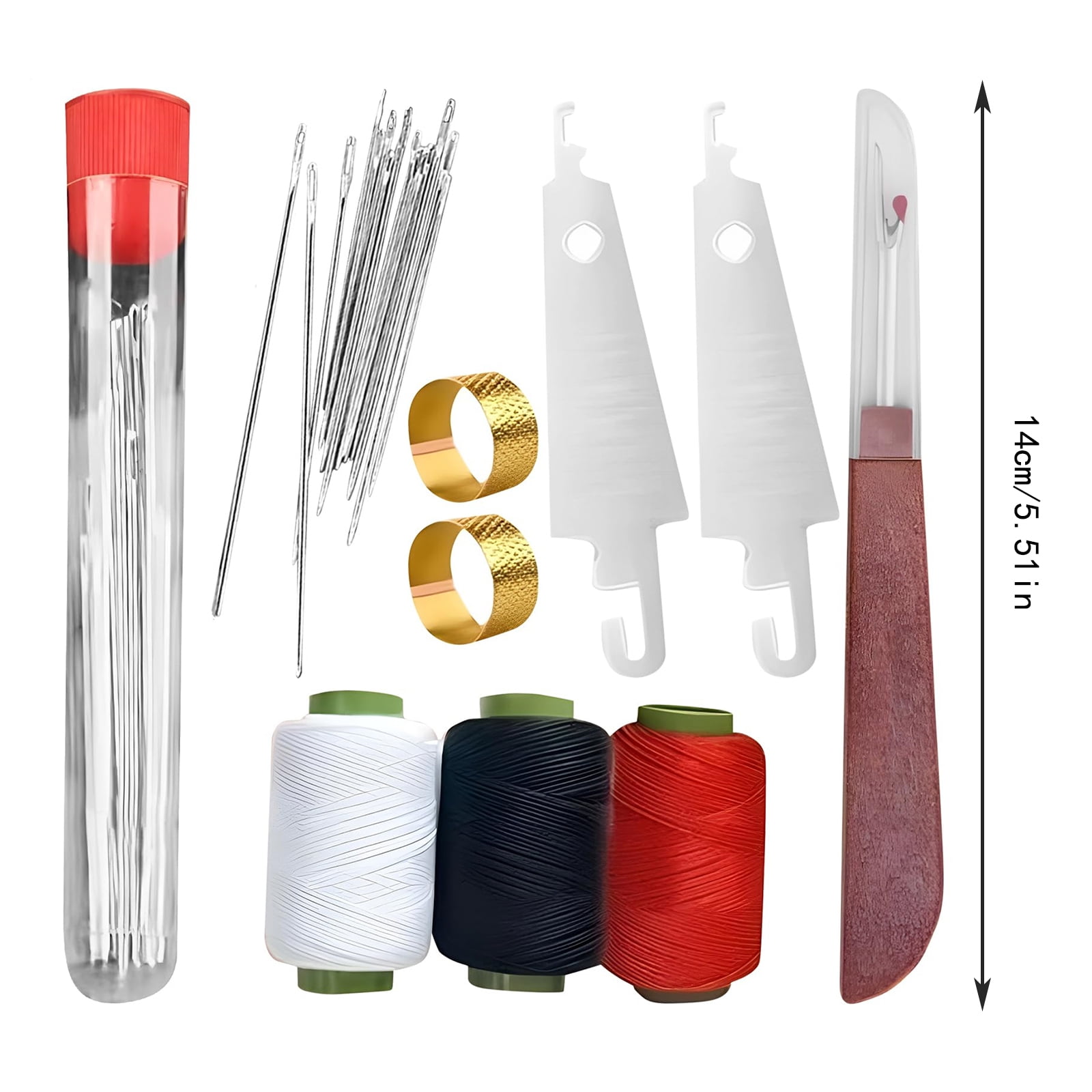Steel Needles for Hand Sewing Kit,34Pcs Sewing Tool Set Fix Anything Anytime Portable Beginner-Friendly,Upgrade Needle Thread Hand DIY Embroidery Crafting Kit Tool(10 Sets)