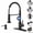 Matte Black, variant on TVOFEK Matte Black Kitchen Faucet with Sprayer 3-Mode, Commercial Single Handle Stainless Steel Sink Faucets with Deck Plate for RV Bar Laundry Camper Farmhouse