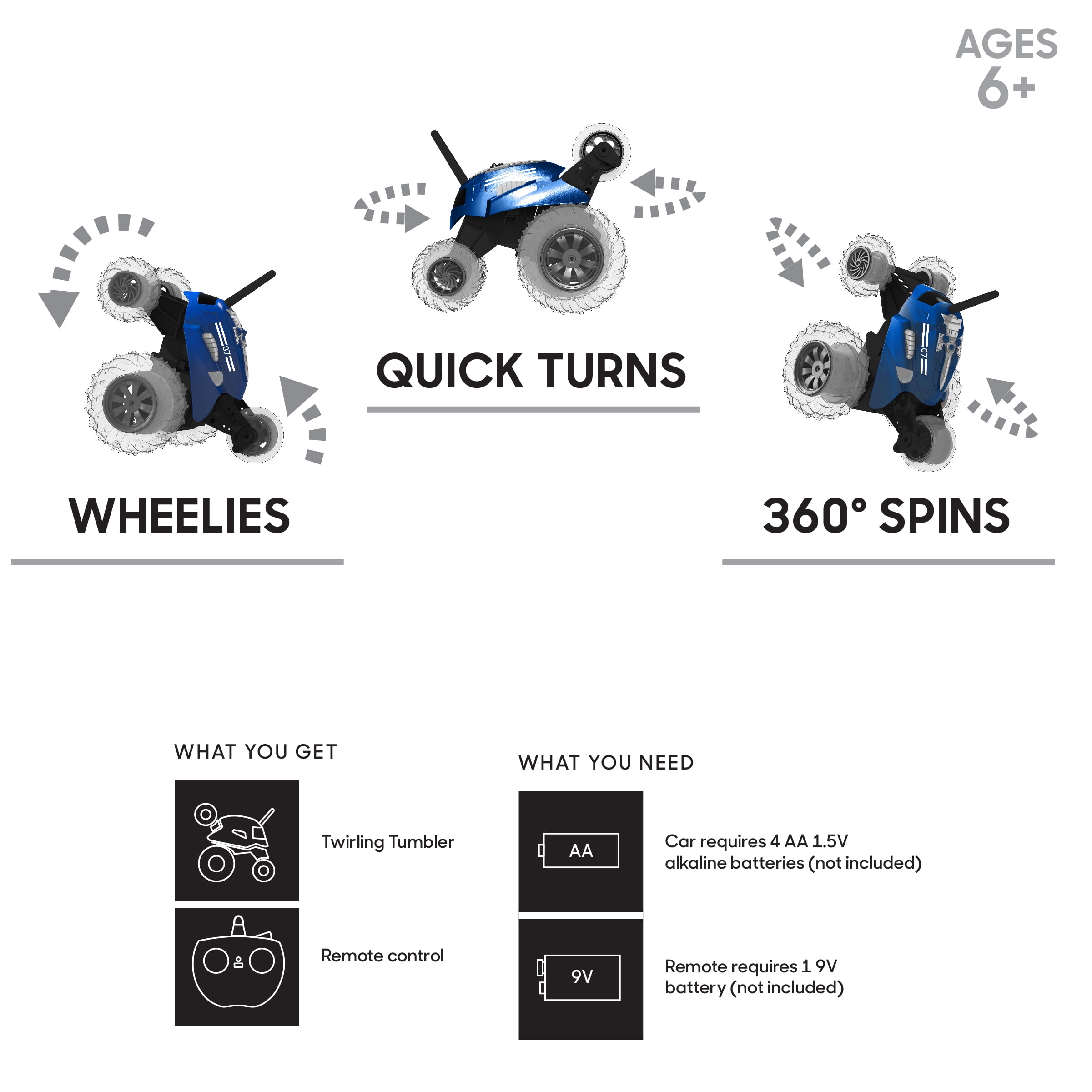 thunder tumbler remote control not working
