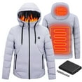thumbnail image 3 of Frontwalk Heated Coat for Men Electric Heating Jackets with Power Bank USB Heating Jacket Thermal Winter Warm Outwear  Light Gray+Power Bank XL, 3 of 12