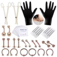 thumbnail image 5 of Kit de 42 piezas para piercings de tatuajes, anillos para cejas, ombligo, labios, nariz y lengua, 5 of 5