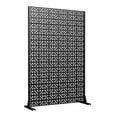 thumbnail image 7 of MAYEERTY 72 × 47in Outdoor Privacy Screen with Stand Metal Balcony Decorative Screen, Black, 7 of 7