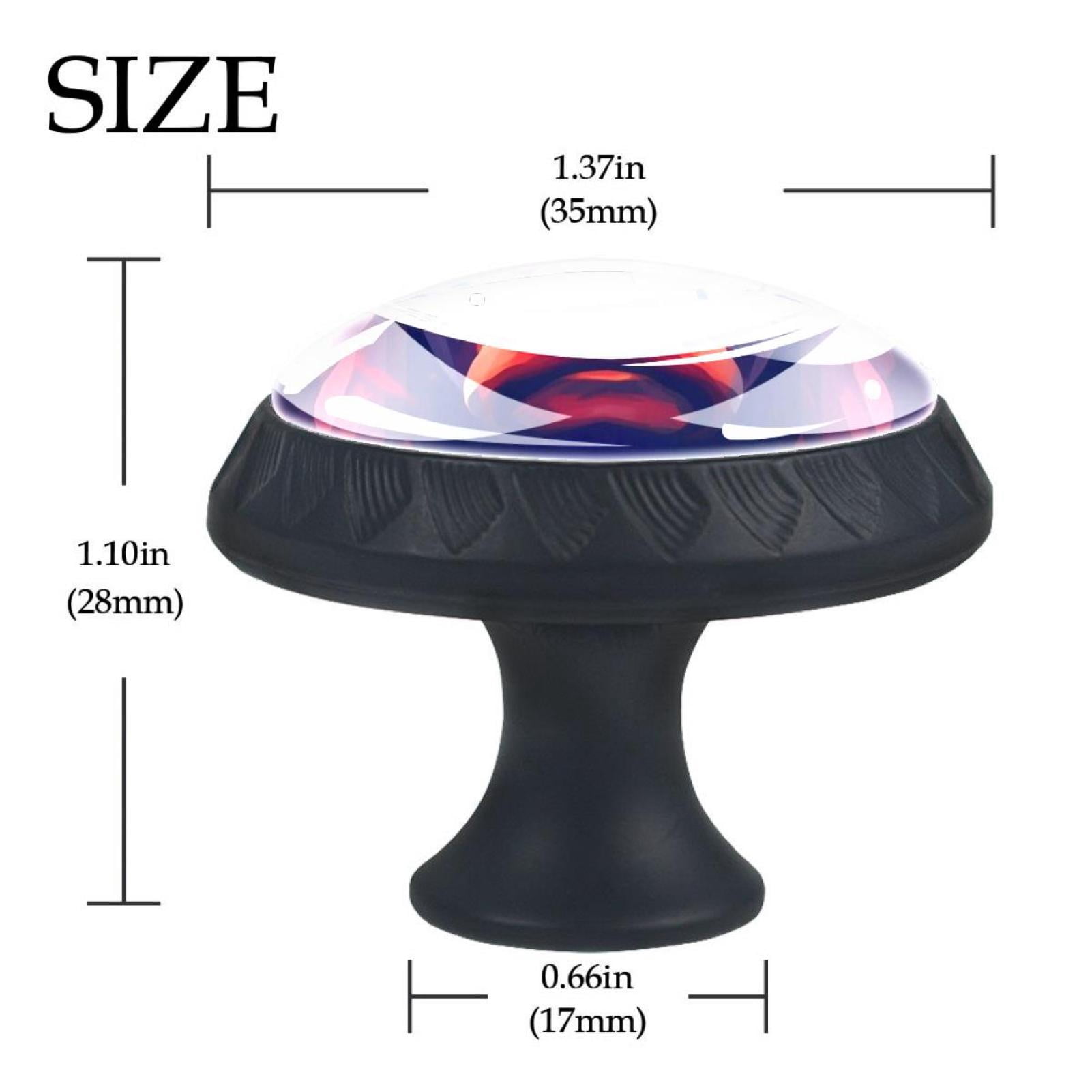 4 Pcs Cow Knobs for Kitchen Cabinet Cupboard Dresser Bookcase Drawer Pulls Handles Round Home Decor