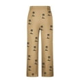 thumbnail image 4 of Pantalones largos para hombre, cintura elástica, transpirables, cómodos, suaves, informales, de playa, de poliéster., 4 of 5
