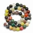 thumbnail image 5 of 15" Strand 8mm Round Nature Jasper Jade Agate Gemstone Craft Loose Beads DIY, 5 of 5
