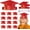 Red Gold, variant on 36 Sets Paper Graduation Hats Class of 2026 Adjustable Graduation Cap Headbands with Elastic String for Students Kindergarten Preschool Graduate Gift Grad Party Decoration Favor Supplies(Red Gold)