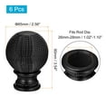 thumbnail image 2 of Uxcell 6Pack Plastic Rhombic Curtain Rod Finials Fit 26-28mm Dia Drapery Rail (Black), 2 of 6