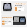 thumbnail image 4 of Luku 10 Drawer Storage Dresser with Fabric Bins Steel Frame Wood Top Multi Functional Organizer for Bedroom, Kids Room, Entryway TV Stand, Closet Storage Tower, 4 of 6