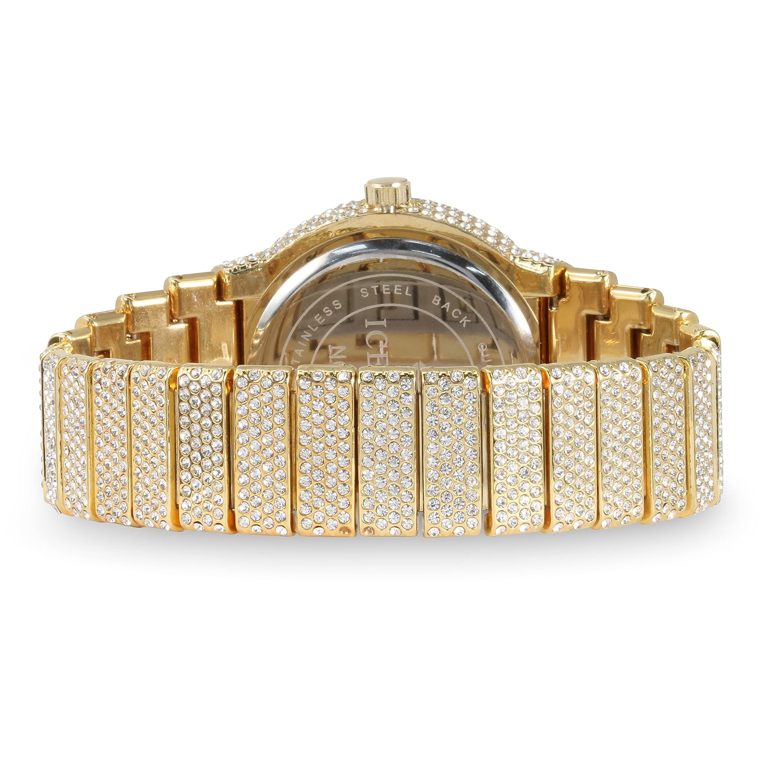 Mens gold shop bling watches