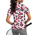 thumbnail image 2 of Whosucclay Heart Shaped Leopard Lightweight Tennis Shirts, Polyester Polo Shirts Quick Dry Anti Wrinkle Golf Shirt for Outdoor Activities Bowling Hiking Size X-Small, 2 of 10