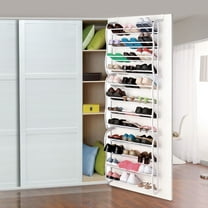 Over-the-Door Shoe Rack – 12 Shelves, Holds 36 Pairs, White