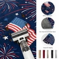 thumbnail image 5 of Small Round Rug 3Ft, 4th of July Non-Slip Washable Circle Rugs Carpet, Independent Day American Flag Stars Red Blue Indoor Outdoor Rug Floor Mats Throw Runner for Bedroom Living Room Bathroom, 5 of 8