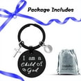thumbnail image 4 of Goddaughter Godson Gifts Christian Keychain Gift for Women Men Religious Jewelry I Am a Child of God Gifts Keychain First Communion Gifts Baptism Gifts for Godchild Baby Shower Keyring Faith Gift, 4 of 4