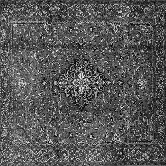 Ahgly Company Indoor Square Medallion Gray Traditional Area Rugs, 8' Square