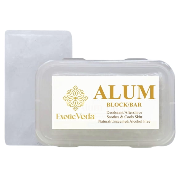 Bloque de alumbre Exotic Veda desodorante natural puro y aftershave