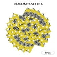 thumbnail image 2 of Placemats Set Of 4 / 6, Honeybee Placemats For Dining Table Indoor/Outdoors Heat Resistant Washable Placemats 18" X 12", 2 of 8