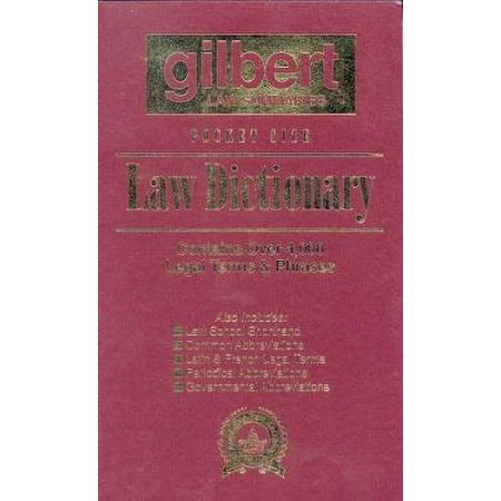 Pre-Owned Gilbert's Pocket Size Law Dictionary--Burgandy: Newly Expanded 2nd Edition! (Paperback) 0159003660 9780159003664
