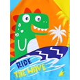 thumbnail image 5 of Boys Cartoon Dinosaur "Ride The Wave" Color Block Swimming Suit Swimming Trunks & Tops & Cap Casual Kids Clothes, 5 of 5