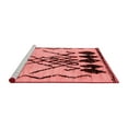 thumbnail image 2 of Ahgly Company Machine Washable Indoor Square Abstract Red Modern Area Rugs, 8' Square, 2 of 4
