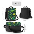 thumbnail image 2 of Bingfone Dinosaurs And Tropical Leaves And Flowers Reusable Insulated Lunch Bag Cooler For Work School Picnic Or Travel, 2 of 7