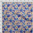 thumbnail image 4 of oneOone Cotton Silk Medium Blue Fabric Tropical Floral Sewing Fabric By The Yard Printed Diy Clothing Sewing Supplies 42 Inch Wide, 4 of 4