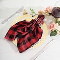 thumbnail image 3 of Efavormart 5 Pack | 15"x15" | Buffalo Plaid Napkins  | Checkered Gingham Polyester Napkin for Wedding Bridal Shower Birthday Party - Black/Red, 3 of 11