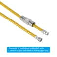thumbnail image 5 of 4.3 Inch Wire Keychain Cable Stainless Steel Key Ring Loop, Yellow 5 Pack, 5 of 6