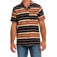 thumbnail image 4 of Cinch Camp Brown Stripe Print - Mens Shirt  - Mtw1401038, 4 of 4