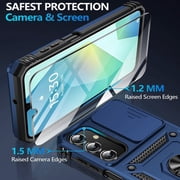 Starshop For Samsung Galaxy S26 Plus Case Phone Cover With Slide Camera Cover And Kickstand - Blue