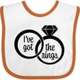 thumbnail image 3 of Inktastic I've Got the Rings- Ring Bearer Boys or Girls Baby Bib, 3 of 4