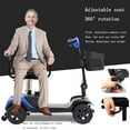 thumbnail image 4 of SEGMART 4 Wheel Mobility Scooter, Outdoor Mobility Scooters for Adults, Compact Motorized Scooter with Detachable Basket, Heavy Duty Scooter with 4 Flat Free Tires for Senior, 265lbs, Blue, SS575, 4 of 10