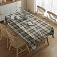 thumbnail image 2 of Brown and White Checkerboard Checkered Pattern Rectangle Tablecloth 60"x84",Waterproof Polyester Rectangle Table Cloth, Wipeable Spillproof Polyester Tablecloth for Dining, Camping, Indoor and Outdoor, 2 of 5
