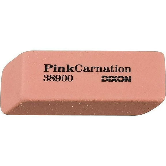 Dixon Pink Carnation Medium Erasers Pink Dozen 38900