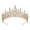 Golden, variant on Tiara Queen Crown Shiny Rhinestone Decor Symmetric Bride Princess Style Stainless Anti-slip Stainless High-end Luxurious Prom Banquet Party Photo Prop Crown