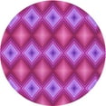 thumbnail image 1 of Ahgly Tapis Rond Lavable en Machine Intérieur Transitionnel Rose Profond, 5 Pieds Rond, 1 of 7